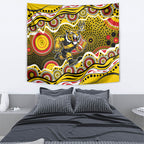 Richmond Tigers Tapestry Aboriginal Dot Pattern - Football Mascot Heritage Pride
