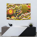 Richmond Tigers Tapestry Aboriginal Dot Pattern - Football Mascot Heritage Pride