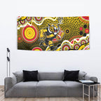 Richmond Tigers Tapestry Aboriginal Dot Pattern - Football Mascot Heritage Pride