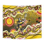 Richmond Tigers Tapestry Aboriginal Dot Pattern - Football Mascot Heritage Pride