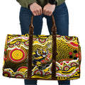 Richmond Tigers Travel Bag Aboriginal Dot Pattern - Football Mascot Heritage Pride