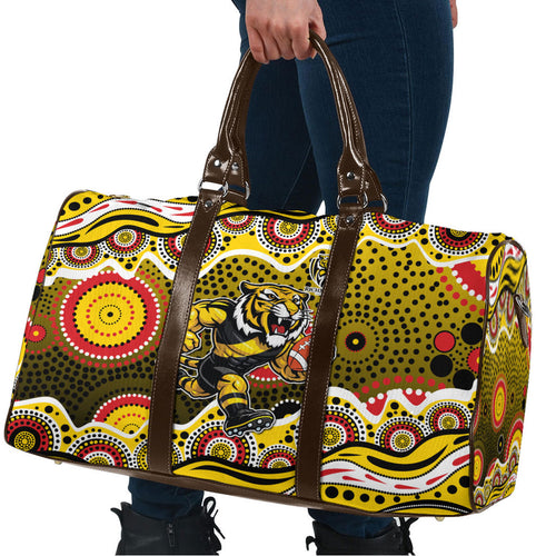 Richmond Tigers Travel Bag Aboriginal Dot Pattern - Football Mascot Heritage Pride