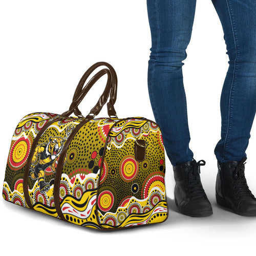 Richmond Tigers Travel Bag Aboriginal Dot Pattern - Football Mascot Heritage Pride