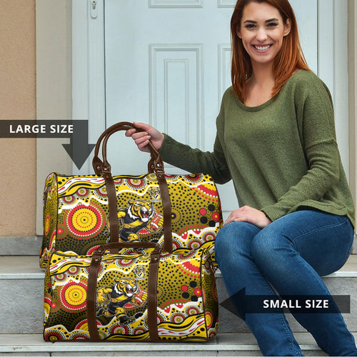 Richmond Tigers Travel Bag Aboriginal Dot Pattern - Football Mascot Heritage Pride