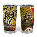 Richmond Tigers Tumbler Cup Aboriginal Dot Pattern - Football Mascot Heritage Pride