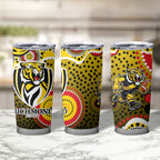 Richmond Tigers Tumbler Cup Aboriginal Dot Pattern - Football Mascot Heritage Pride