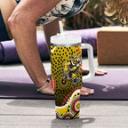 Richmond Tigers Tumbler With Handle Aboriginal Dot Pattern - Football Mascot Heritage Pride