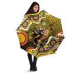 Richmond Tigers Umbrella Aboriginal Dot Pattern - Football Mascot Heritage Pride