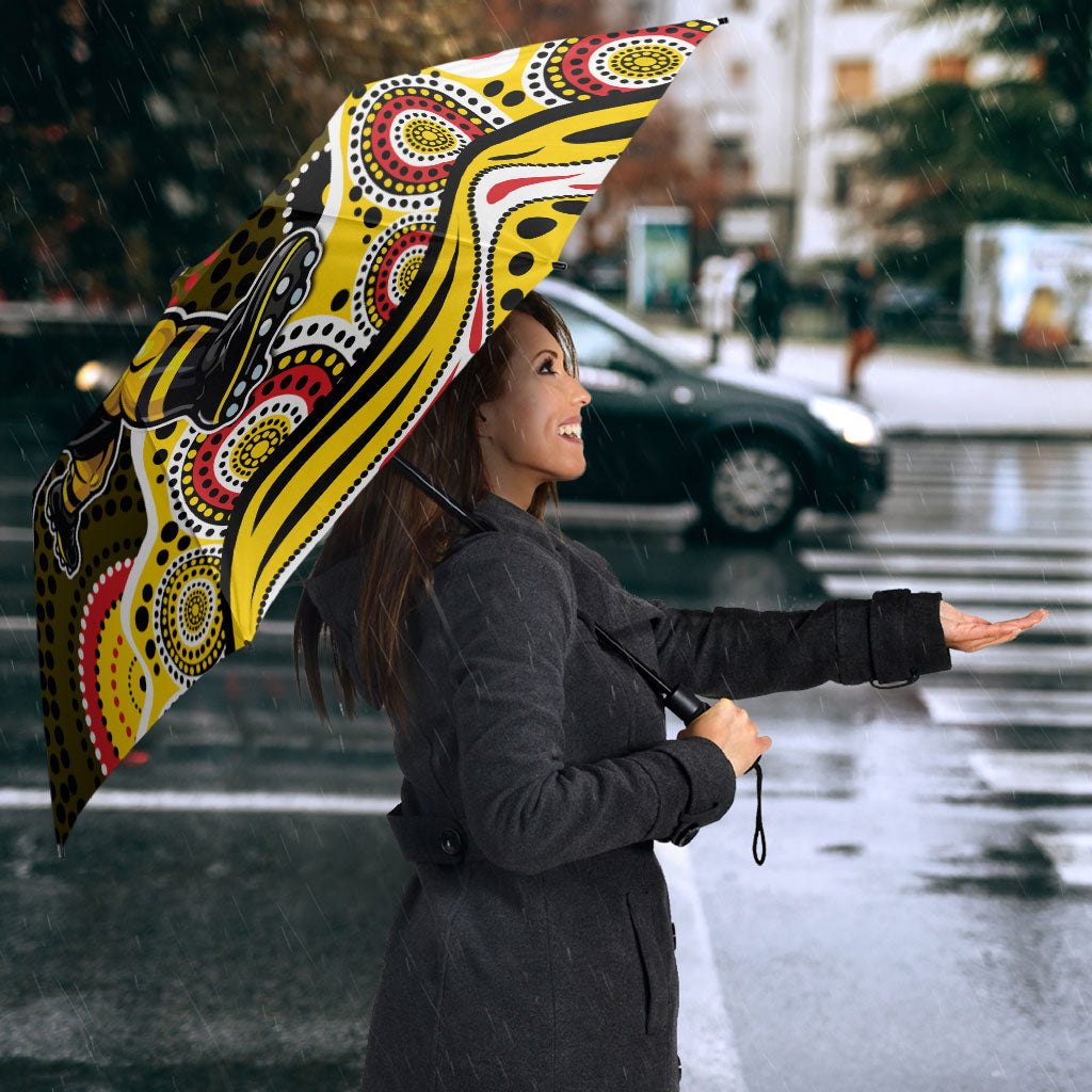 Richmond Tigers Umbrella Aboriginal Dot Pattern - Football Mascot Heritage Pride