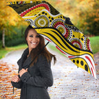 Richmond Tigers Umbrella Aboriginal Dot Pattern - Football Mascot Heritage Pride