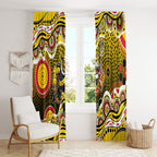 Richmond Tigers Window Curtain Aboriginal Dot Pattern - Football Mascot Heritage Pride