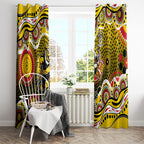 Richmond Tigers Window Curtain Aboriginal Dot Pattern - Football Mascot Heritage Pride