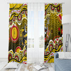 Richmond Tigers Window Curtain Aboriginal Dot Pattern - Football Mascot Heritage Pride