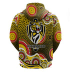 Richmond Tigers Zip Hoodie Aboriginal Dot Pattern - Football Mascot Heritage Pride