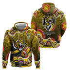 Richmond Tigers Zip Hoodie Aboriginal Dot Pattern - Football Mascot Heritage Pride