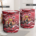 St Kilda Saints Laundry Basket Aboriginal Dot Pattern - Football Mascot Heritage Pride