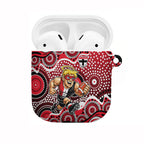 St Kilda Saints AirPods Case Aboriginal Dot Pattern - Football Mascot Heritage Pride