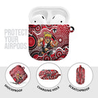 St Kilda Saints AirPods Case Aboriginal Dot Pattern - Football Mascot Heritage Pride