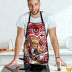 St Kilda Saints Apron Aboriginal Dot Pattern - Football Mascot Heritage Pride
