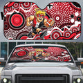 St Kilda Saints Auto Sun Shade Aboriginal Dot Pattern - Football Mascot Heritage Pride