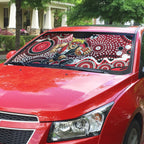St Kilda Saints Auto Sun Shade Aboriginal Dot Pattern - Football Mascot Heritage Pride