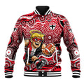 St Kilda Saints Baseball Jacket Aboriginal Dot Pattern - Football Mascot Heritage Pride