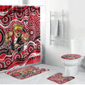 St Kilda Saints Bathroom Set Aboriginal Dot Pattern - Football Mascot Heritage Pride
