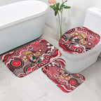 St Kilda Saints Bathroom Set Aboriginal Dot Pattern - Football Mascot Heritage Pride