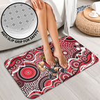 St Kilda Saints Bathroom Set Aboriginal Dot Pattern - Football Mascot Heritage Pride