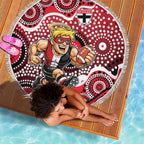 St Kilda Saints Beach Blanket Aboriginal Dot Pattern - Football Mascot Heritage Pride