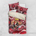 St Kilda Saints Bedding Set Aboriginal Dot Pattern - Football Mascot Heritage Pride