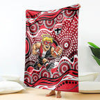 St Kilda Saints Blanket Aboriginal Dot Pattern - Football Mascot Heritage Pride
