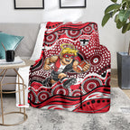 St Kilda Saints Blanket Aboriginal Dot Pattern - Football Mascot Heritage Pride