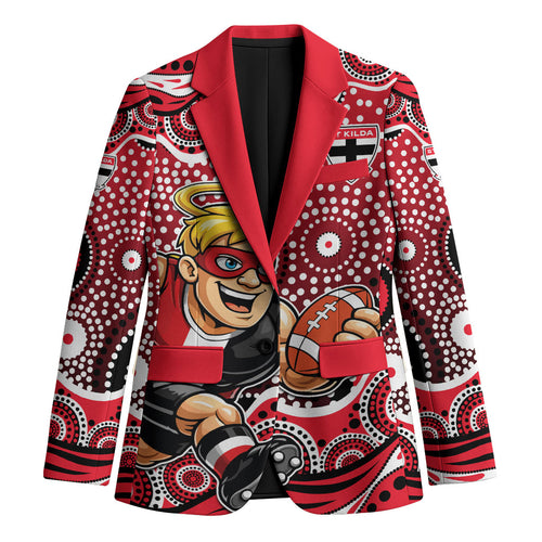 St Kilda Saints Blazer Aboriginal Dot Pattern - Football Mascot Heritage Pride