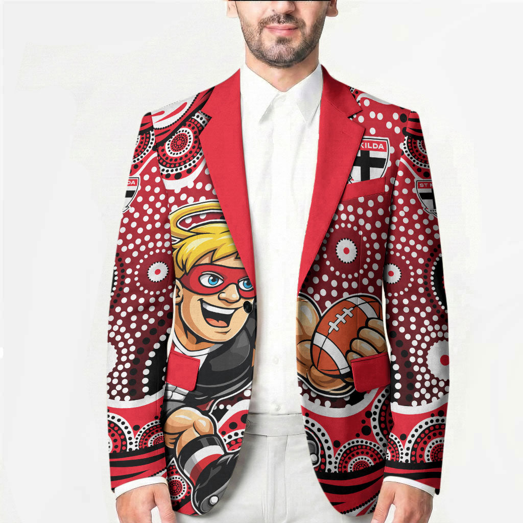 St Kilda Saints Blazer Aboriginal Dot Pattern - Football Mascot Heritage Pride