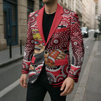 St Kilda Saints Blazer Aboriginal Dot Pattern - Football Mascot Heritage Pride