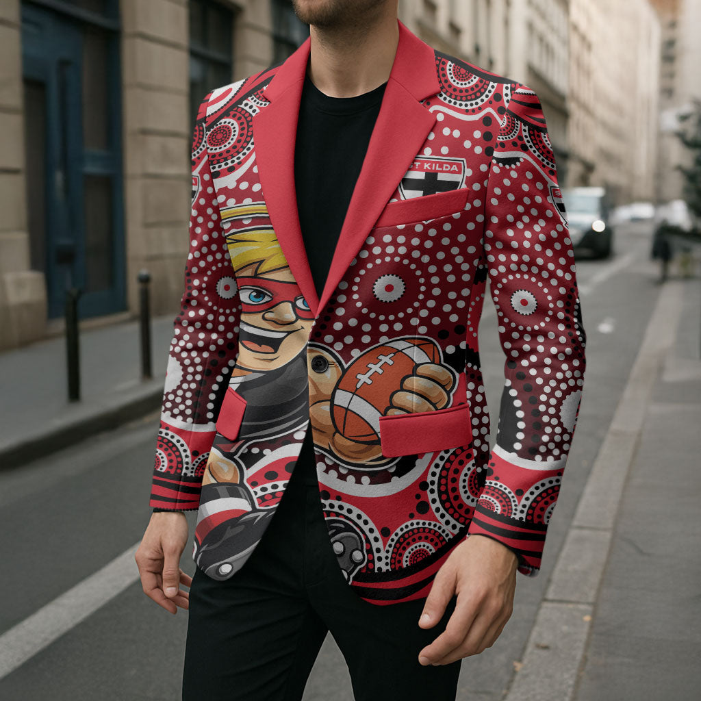 St Kilda Saints Blazer Aboriginal Dot Pattern - Football Mascot Heritage Pride