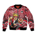 St Kilda Saints Bomber Jacket Aboriginal Dot Pattern - Football Mascot Heritage Pride