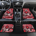 St Kilda Saints Car Mats Aboriginal Dot Pattern - Football Mascot Heritage Pride