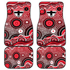 St Kilda Saints Car Mats Aboriginal Dot Pattern - Football Mascot Heritage Pride