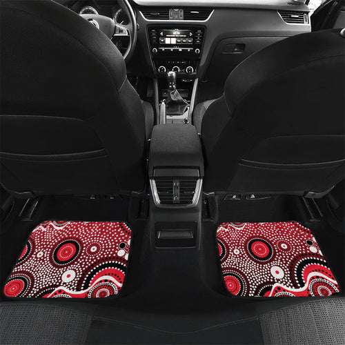 St Kilda Saints Car Mats Aboriginal Dot Pattern - Football Mascot Heritage Pride