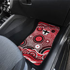 St Kilda Saints Car Mats Aboriginal Dot Pattern - Football Mascot Heritage Pride