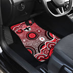 St Kilda Saints Car Mats Aboriginal Dot Pattern - Football Mascot Heritage Pride