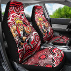 St Kilda Saints Car Seat Cover Aboriginal Dot Pattern - Football Mascot Heritage Pride