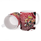 St Kilda Saints Ceramic Mug Aboriginal Dot Pattern - Football Mascot Heritage Pride