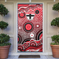 St Kilda Saints Door Cover Aboriginal Dot Pattern - Football Mascot Heritage Pride