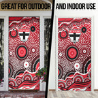 St Kilda Saints Door Cover Aboriginal Dot Pattern - Football Mascot Heritage Pride