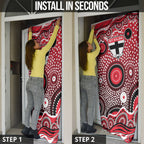 St Kilda Saints Door Cover Aboriginal Dot Pattern - Football Mascot Heritage Pride