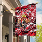 St Kilda Saints Garden Flag Aboriginal Dot Pattern - Football Mascot Heritage Pride