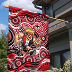 St Kilda Saints Garden Flag Aboriginal Dot Pattern - Football Mascot Heritage Pride